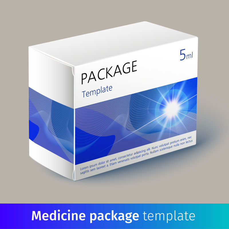 Carton Solution medicine package template.